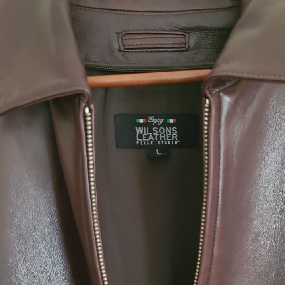 Wilsons Leather Pelle Studio Men's Rich Brown Lightweight Jacket
